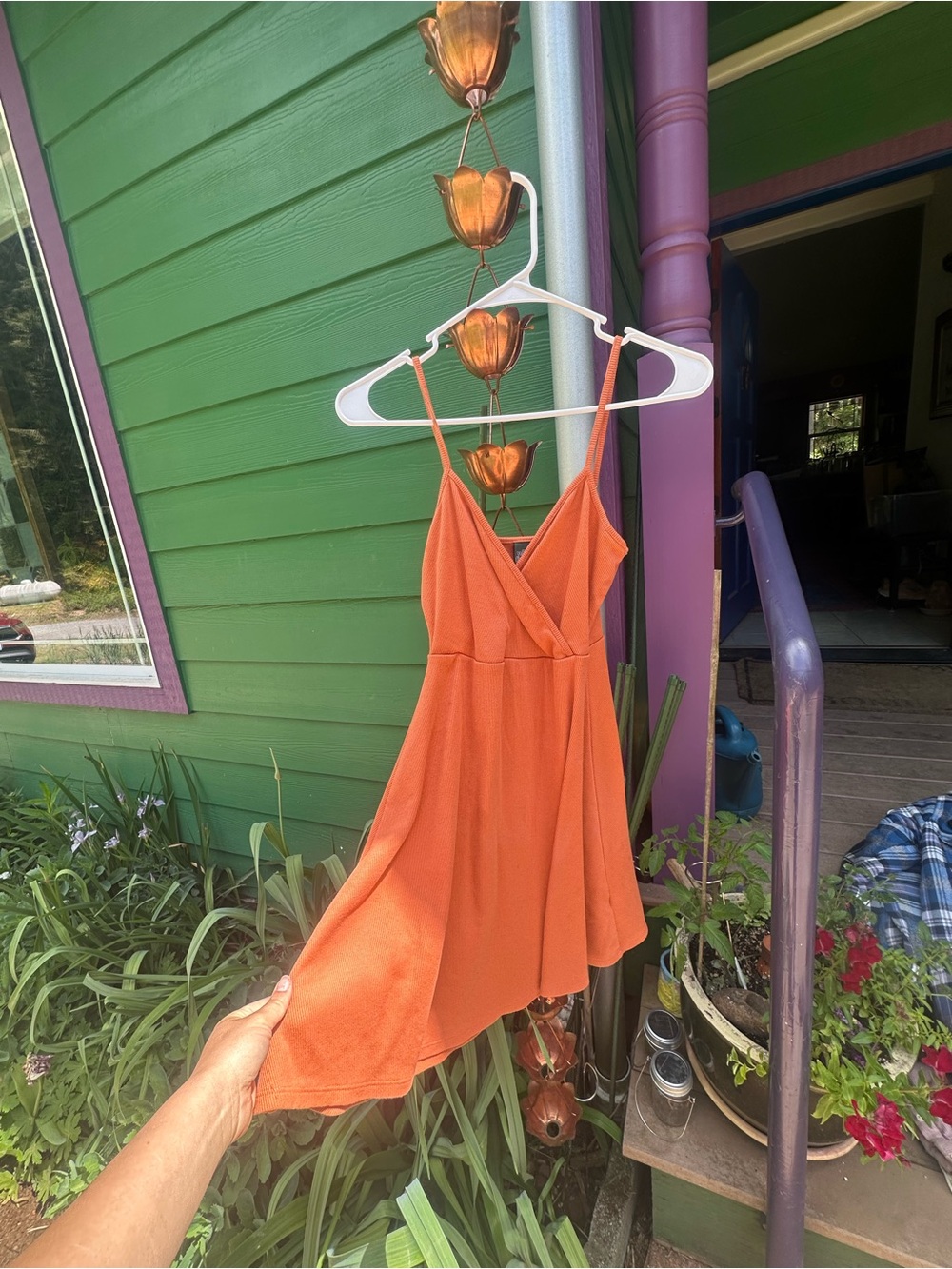 wild fable Orange Spaghetti-Strap Mini Dress